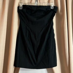 Little black dress with lace up detail